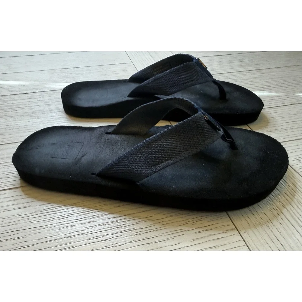 Teva Men's Mush Black Lightweight Comfort Outdoor Thong Flip Flop Sandals Size 9